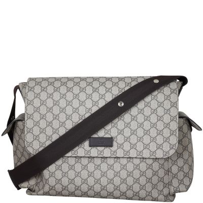 Gucci GG Supreme Diaper Bag Front With Strap