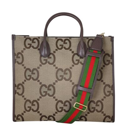Gucci Jumbo GG Canvas Web Tote