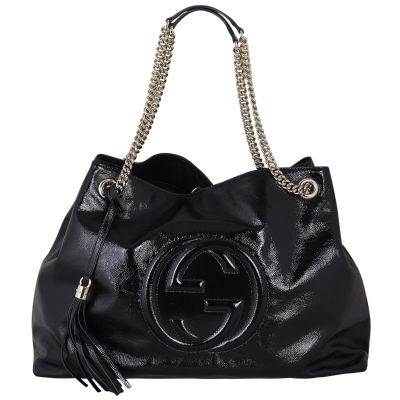 Gucci Soho Chain Shoulder Bag Large Patent