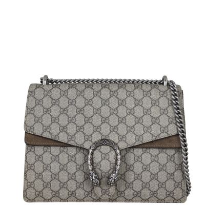 Gucci Dionysus GG Supreme Medium Shoulder Bag Front With Chain