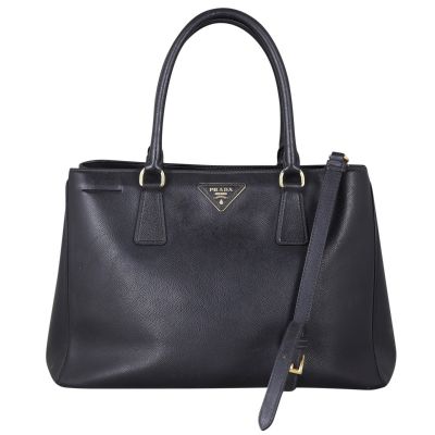 Prada Saffiano Galleria Lux Tote Medium Front With Strap