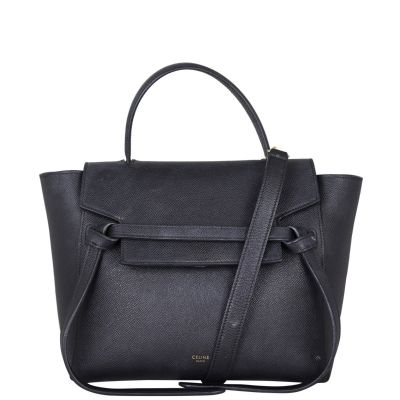 Celine micro belt bag in grained calfskin top