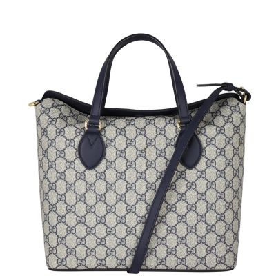 Gucci GG Supreme Foldover Tote Front With Strap