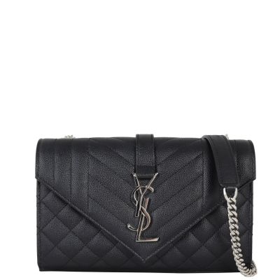Saint Laurent Monogram Mix Matelasse Envelope Chain Bag Small Front with Strap