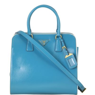 Prada Saffiano Vernice Pyramid Tote 