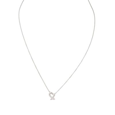 Tiffany & Co Paloma Picasso Loving Heart Diamonds Pendant Platinum Necklace