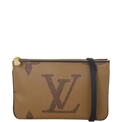 Louis Vuitton Double Zip Pochette Monogram Giant Reverse
