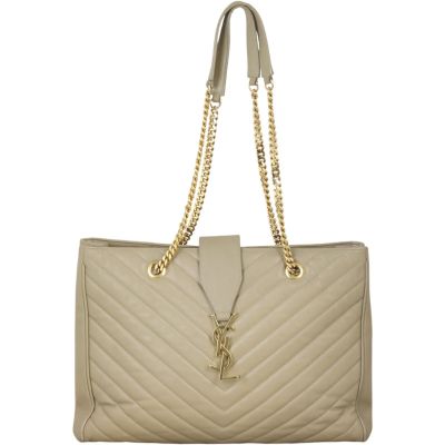 Saint Laurent Chevron Shopping Tote