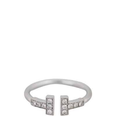 Tiffany & Co Tiffany T Wire Diamond 18k White Gold Ring