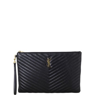 Saint Laurent Cassandre Monogram Matelasse Tablet Pouch