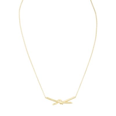 Tiffany & Co Knot Pendant 18k Yellow Gold Necklace