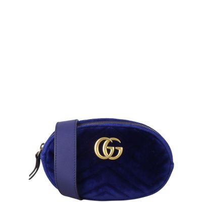 Gucci GG Marmont Matelasse Velvet Belt Bag