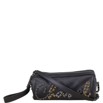 Chanel Signature Written in Chain Bowling Bag