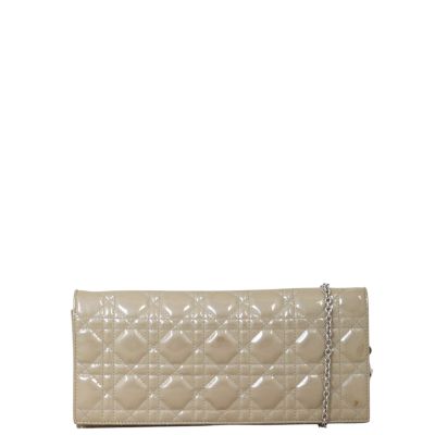 Dior Lady Dior Patent Cannage Pouch