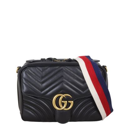 Gucci GG Marmont Zip Around Top Handle Camera Bag Small