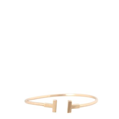Tiffany & Co T Wire 18k Rose Gold Bracelet