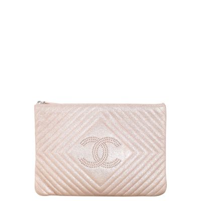 Chanel CC Studs Clutch Metallic
