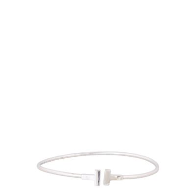 Tiffany & Co Tiffany T Wire 18k White Gold Narrow Bracelet