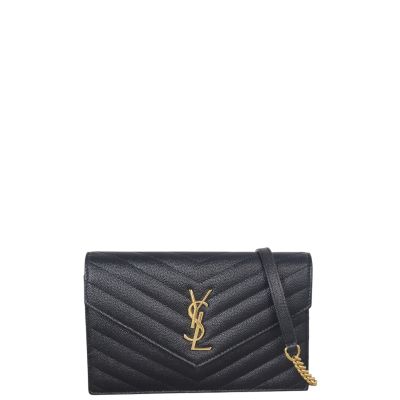 Saint Laurent Cassandre Envelope Chain Wallet