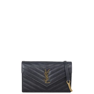 Saint Laurent Cassandre Envelope Chain Wallet