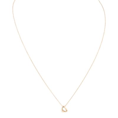 Tiffany & Co Elsa Peretti Open Heart Pendant 18k Rose Gold Necklace