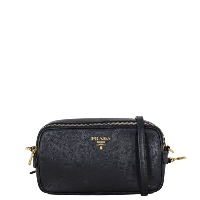 Prada Saffiano Lux Double Zip Camera Bag