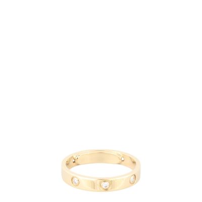 Cartier Love Ring Small 18k Yellow Gold 8 Diamonds