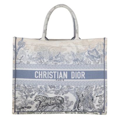Dior Book Tote Large Toile de Jouy