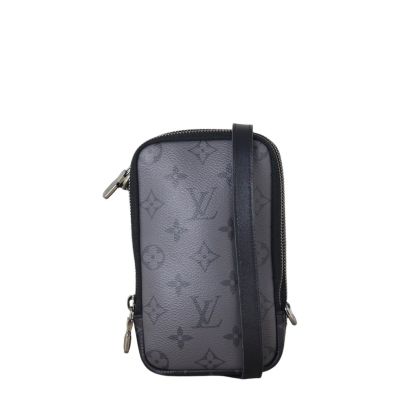 Louis Vuitton Double Phone Pouch Monogram Eclipse Reverse