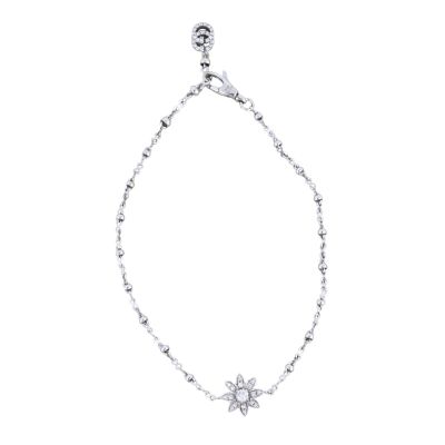 Gucci GG Running Flora Diamond 18k White Gold Bracelet