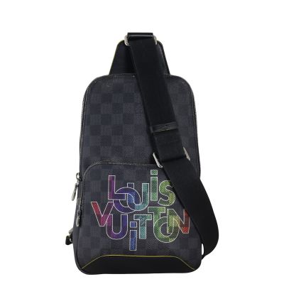 Louis Vuitton Avenue Sling Bag Damier Graphite Logo