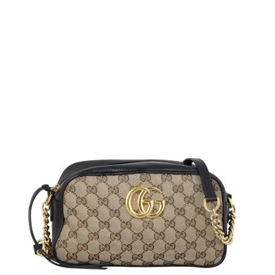 Gucci GG Canvas Marmont Diagonal Small Camera Bag