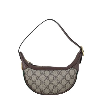 Gucci Ophidia GG Supreme Mini Crescent Shoulder Bag
