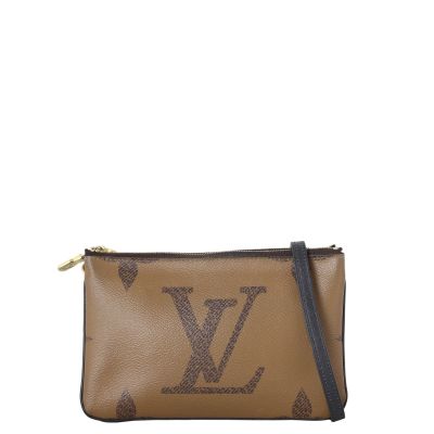 Louis Vuitton Double Zip Pochette Monogram Giant Reverse