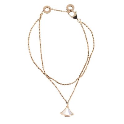 Bvlgari Diva's Dream 1 Motif 18k Rose Gold Mother of Pearl Bracelet