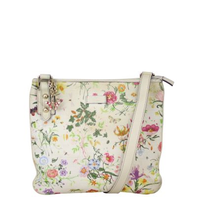 Gucci Flora Canvas Messenger Bag Front