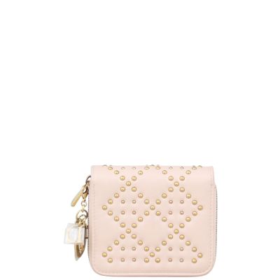 Dior Lady Dior Studded Compact Wallet Front