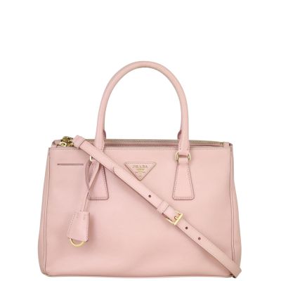 Prada Saffiano Lux Galleria Double Zip Tote Small Front