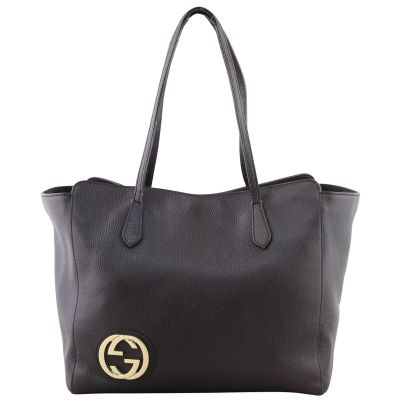 Gucci Interlocking G Leather Tote Front