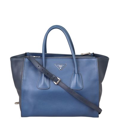 Prada City Calf Twin Pocket Tote Front