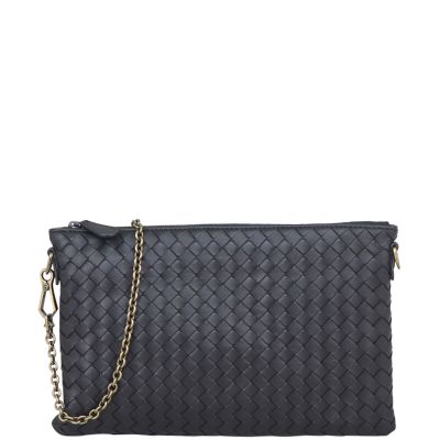 Bottega Veneta Nappa Intrecciato Biletto Crossbody Front