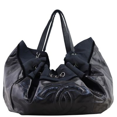 Chanel Vinyl Coco Spirit Cabas Tote Front
