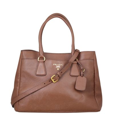 Prada Vitello Daino Shopping Tote Front
