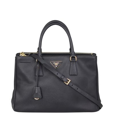 Prada Saffiano Lux Galleria Double Zip Tote Medium Front
