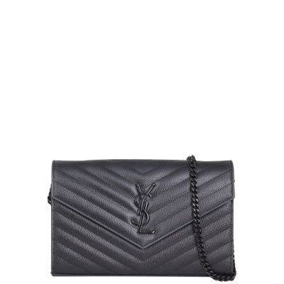 Saint Laurent Monogram Envelope Chain Wallet Medium Front
