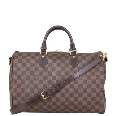 Louis Vuitton Speedy 35 Bandouliere Damier Ebene Front
