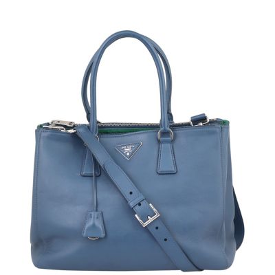 Prada City Calf Galleria Double Zip Tote Medium Front