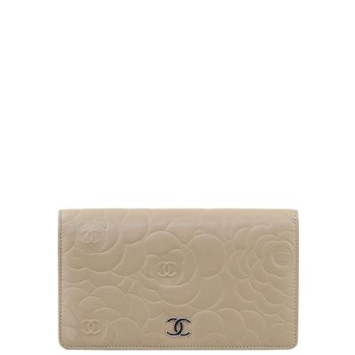Chanel Camellia Yen Wallet Front
