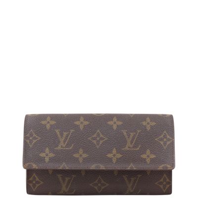 Louis Vuitton Long Flap Wallet Monogram Front
