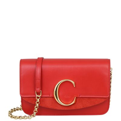 Chloe C Mini Chain Shoulder Bag Front
